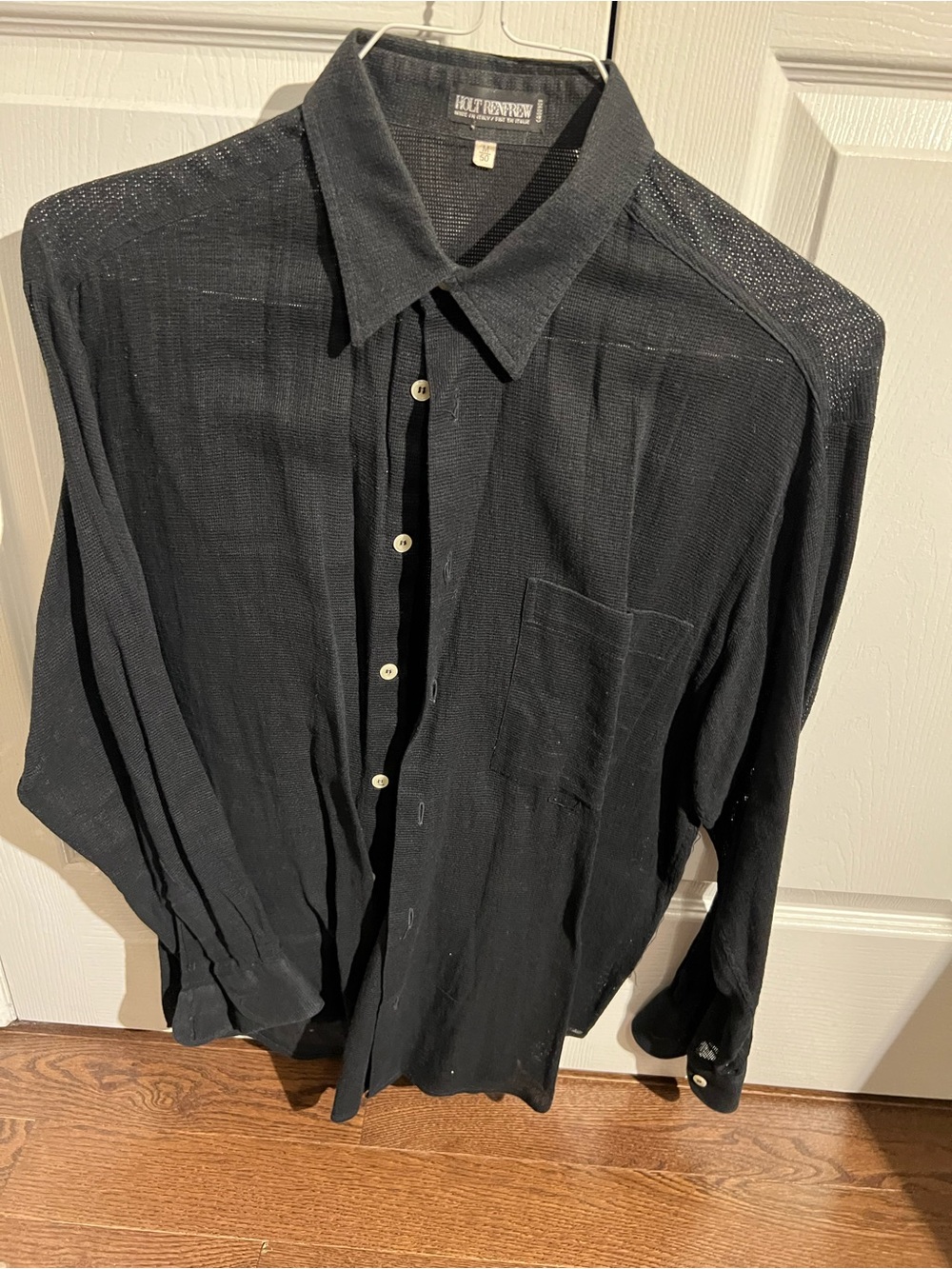 Holt Renfrew Men's Black Long-Sleeve Dress Shirt